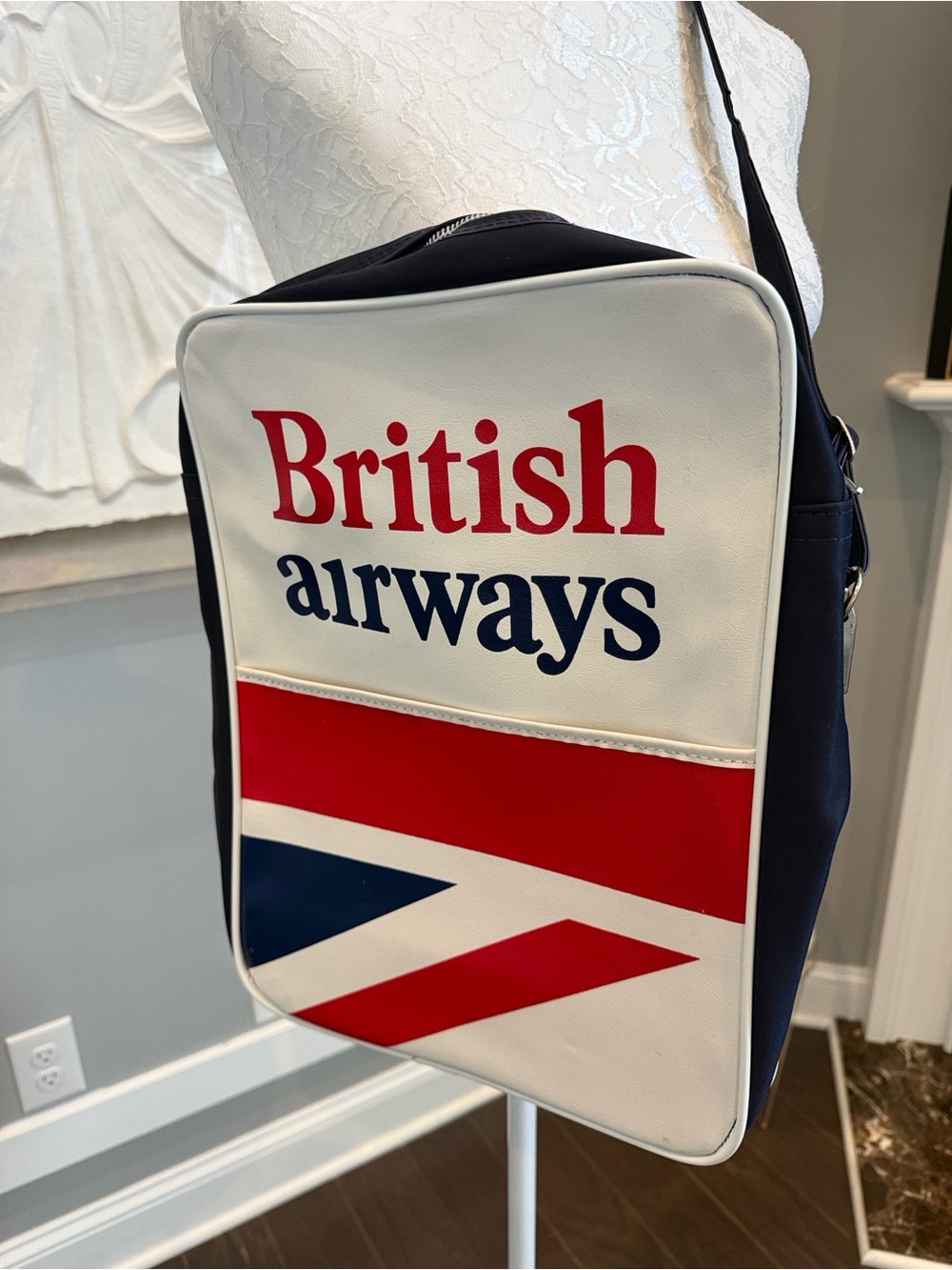 Rare VTG British Airways Flight Cabin Bag Retro Negus Era Messenger Crossbody